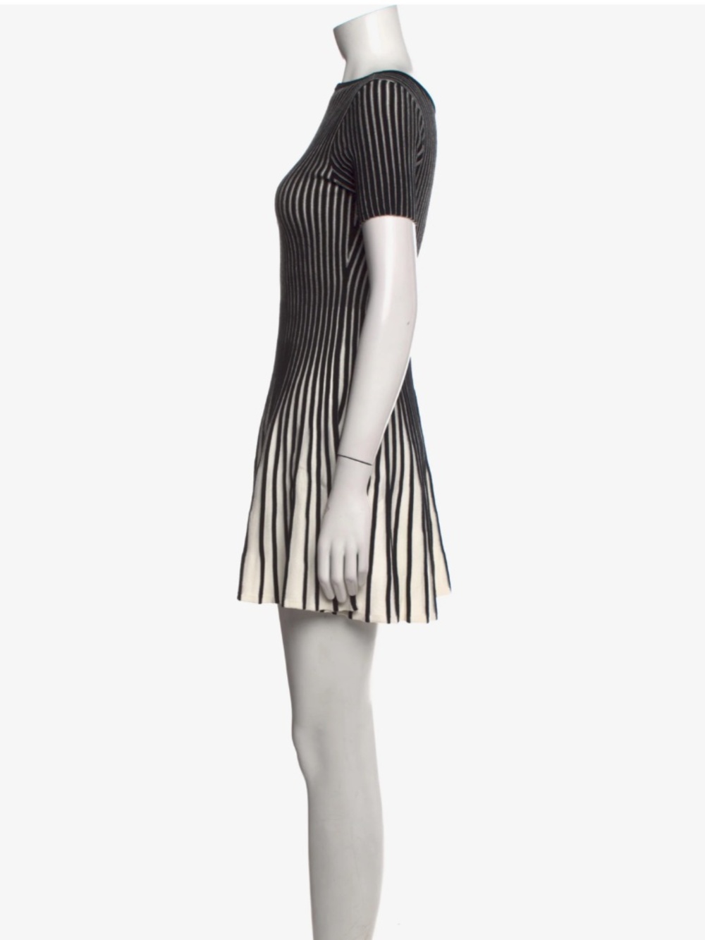 Milly Minis GIRLS Size 14 Black/White Contrast Godet Flare Dress.